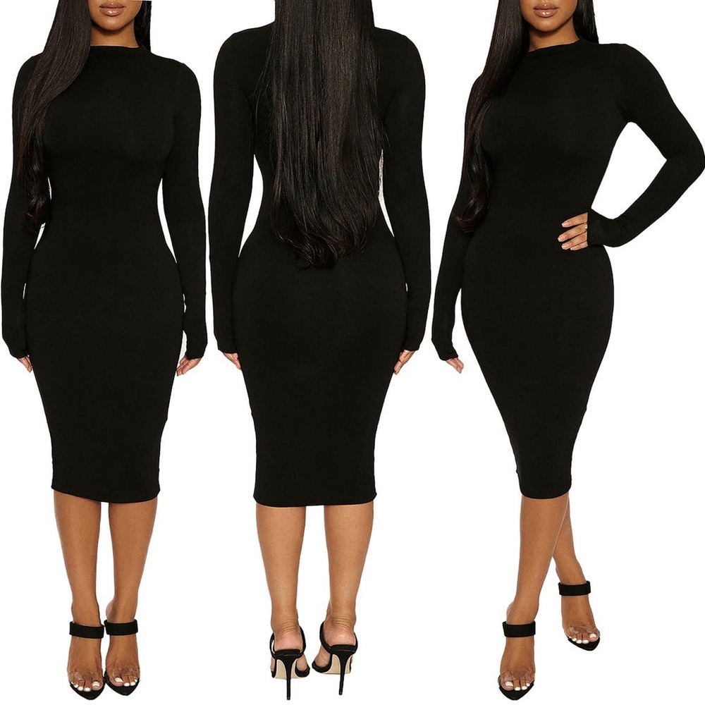 Black midi dress Naked Wardrobe